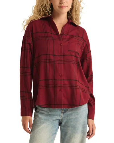 Z Supply River Plaid Button-up Top