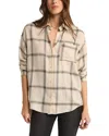 Z Supply River Plaid Button Up Top In Neutral