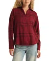 Z Supply River Plaid Button-up Top In Red