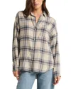 Z Supply River Plaid Button Up Top In Neutral