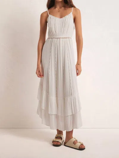 Z Supply Rose Maxi Dress In White In Beige
