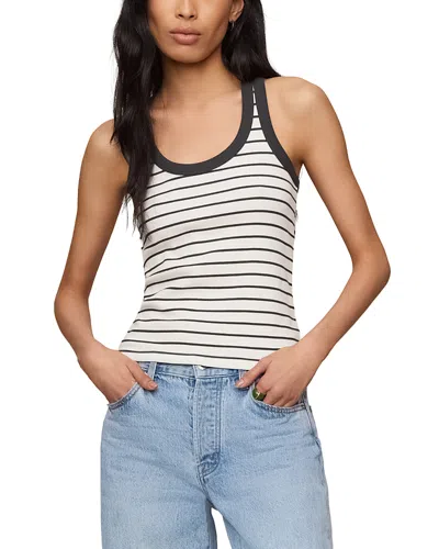 Z Supply Rowe Striped Scoop Tank In White