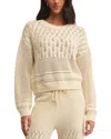 Z Supply Rue Crochet Sweater Sea Salt In Neutral