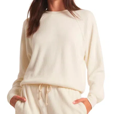 Z Supply Saldana Reverse Fleece Sweater In Beige