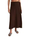 Z Supply Salerno Wrap Midi Skirt In Brown