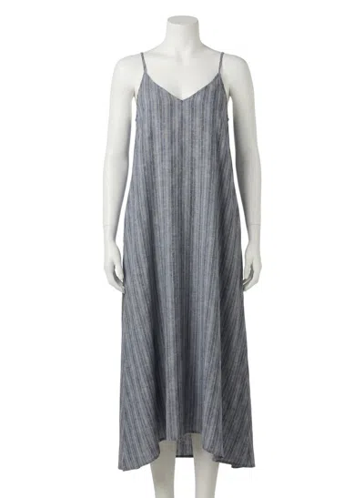 Z Supply Sandcomber Striped Midi Dress In Indigo In Gray