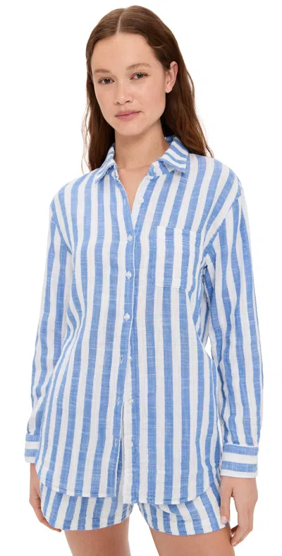Z Supply Saturdays Stripe Shirt White