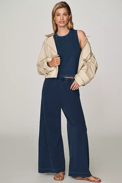 Z Supply Scout 100% Cotton Wide-leg Pants In Blue