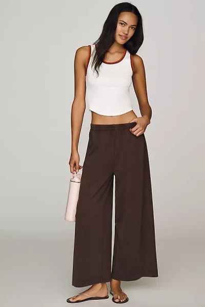 Z Supply Scout Cotton Flared Pants In Brown