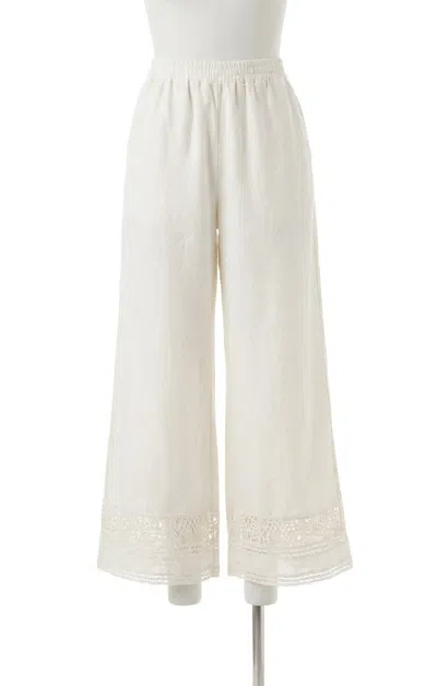 Z Supply Scout Embroidered Pants In White