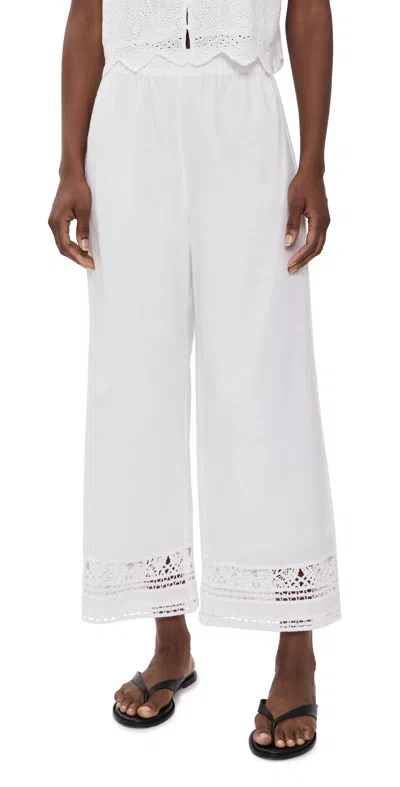 Z Supply Scout Embroidered Pants White