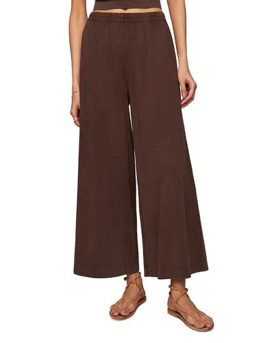 Z Supply Scout Jersey Cotton Flare Pants In Brown