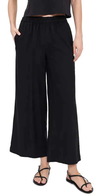 Z Supply Scout Linen Pants Black In Blue