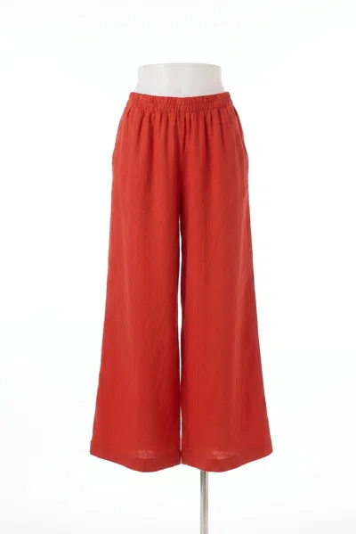 Z Supply Scout Linen Pants In Chili Pepper In Red