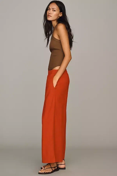 Z Supply Scout Linen Pants In Red