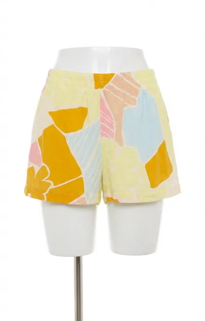 Z Supply Scout Riviera Linen Short In Mellow Yellow In Multi