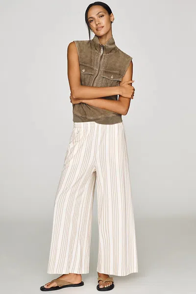 Z Supply Scout Striped Wide-leg Pants In Neutral