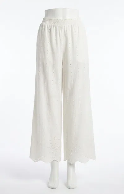 Z Supply Sea Esta Embroidered Pant In White
