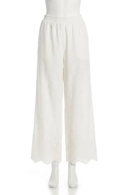 Z Supply Sea Esta Embroidered Pants In White