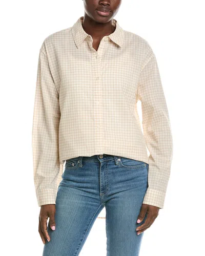 Z Supply Seaport Button Up Top In Animal Print