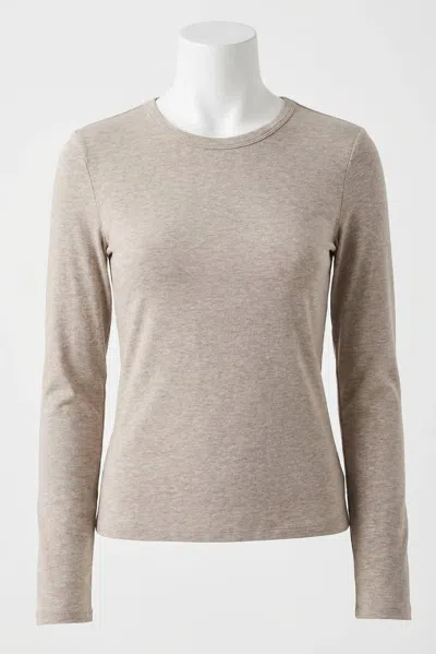 Z Supply Second Skin Crew Tee In Natural Heather In Multi