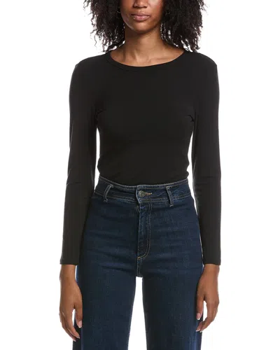 Z Supply Second Skin Crewneck Top In Black