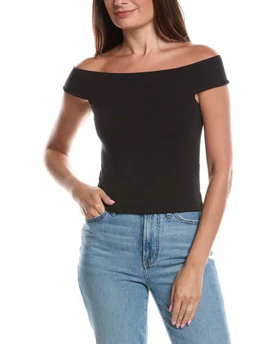 Z Supply Second Skin Off Shoulder Top In Black