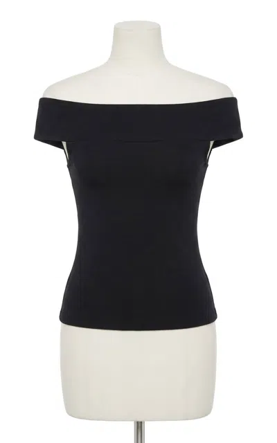 Z Supply Second Skin Off Shoulder Top In Black