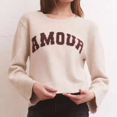 Z Supply Serene Amour Sweater In Brown