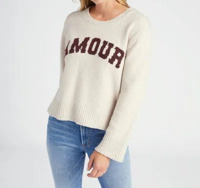 Z Supply Serene Amour Sweater In Light Oatmeal Heather In Grey
