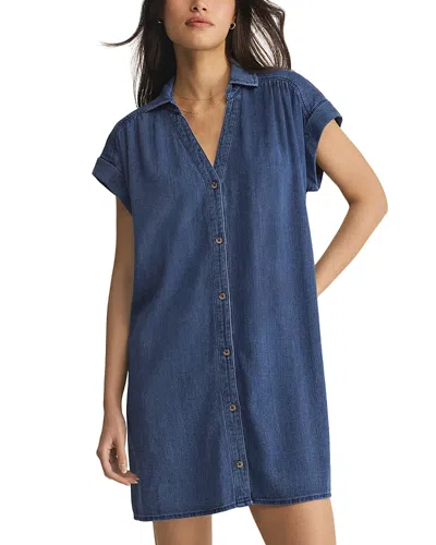Z Supply Shellbound Twill Dress In Blue