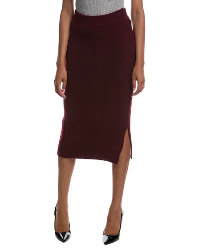 Z Supply Shellie Sweater Skirt In Burgundy