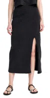 Z SUPPLY SHILO KNIT SKIRT BLACK