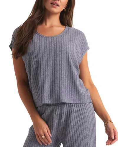 Z Supply Shoreline Rib Top In Gray