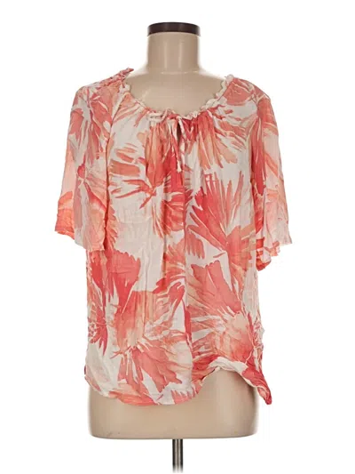 Pre-owned Z Supply Short Sleeve Blouse In Orange