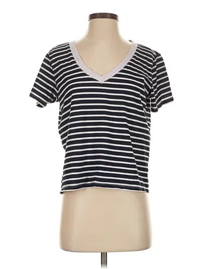 Pre-owned Z Supply Short Sleeve Top Black V Neck Tops