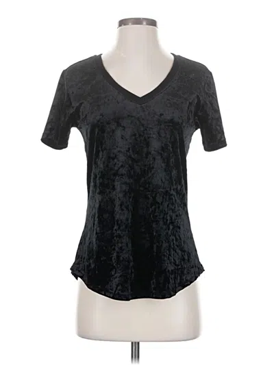 Pre-owned Z Supply Short Sleeve Top Black V-neck Tops