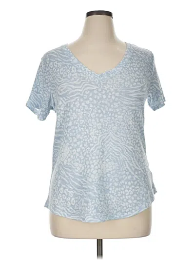 Pre-owned Z Supply Short Sleeve Top Blue V-neck Tops