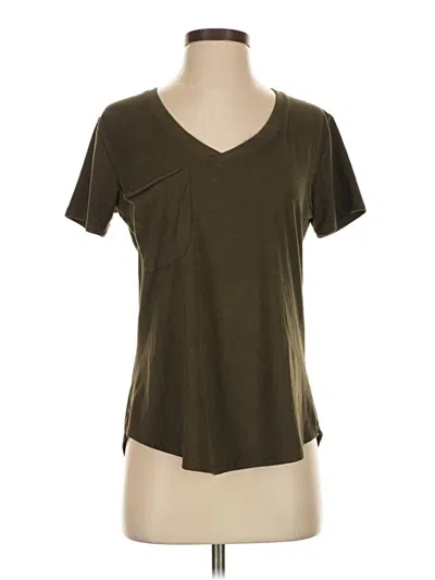 Pre-owned Z Supply Short Sleeve Top Brown V Neck Tops