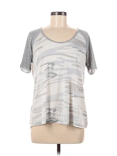 Pre-owned Z Supply Short Sleeve Top Gray Scoop Neck Tops