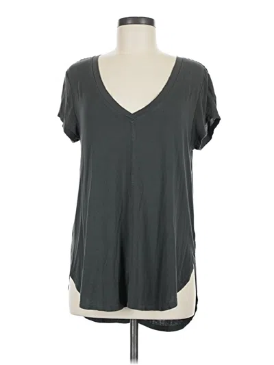 Pre-owned Z Supply Short Sleeve Top Gray V-neck Tops