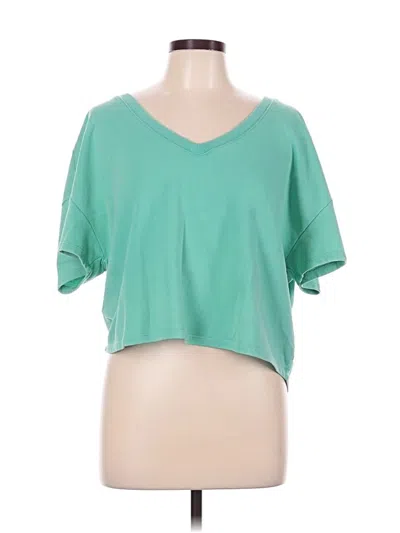 Pre-owned Z Supply Short Sleeve Top Green V-neck Tops