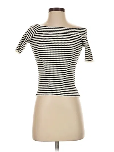 Pre-owned Z Supply Short Sleeve Top Ivory Boatneck Tops