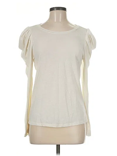 Pre-owned Z Supply Short Sleeve Top Ivory Cold Shoulder Neckline Tops