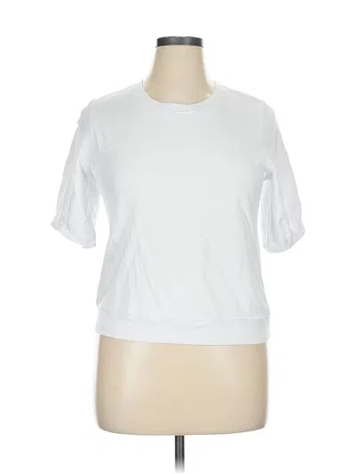 Pre-owned Z Supply Short Sleeve Top White Crew Neck Tops