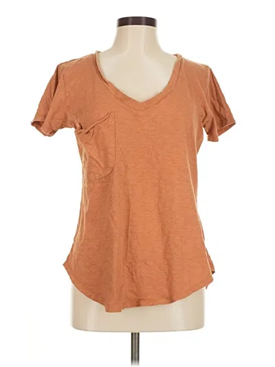 Pre-owned Z Supply Short Sleeve T-shirt In Brown