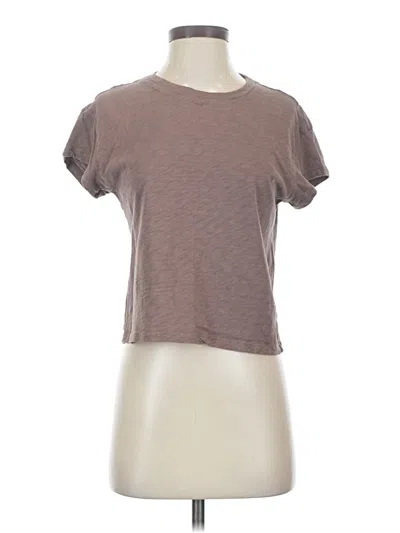 Pre-owned Z Supply Short Sleeve T-shirt In Brown