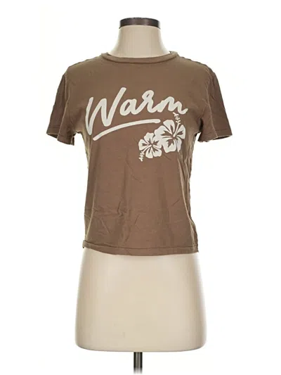 Pre-owned Z Supply Short Sleeve T-shirt In Brown