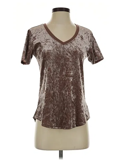 Pre-owned Z Supply Short Sleeve T-shirt In Brown
