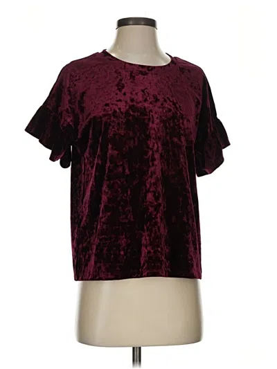 Pre-owned Z Supply Short Sleeve T-shirt In Burgundy
